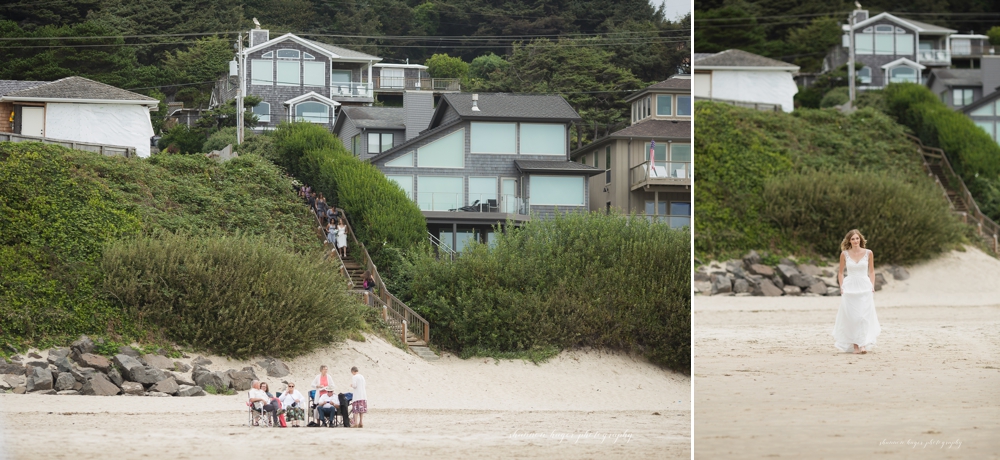 first look wedding on the beach on the oregon coast