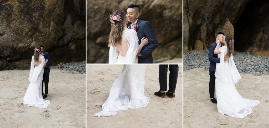 LGBTQ anniversary photos in cannon beach