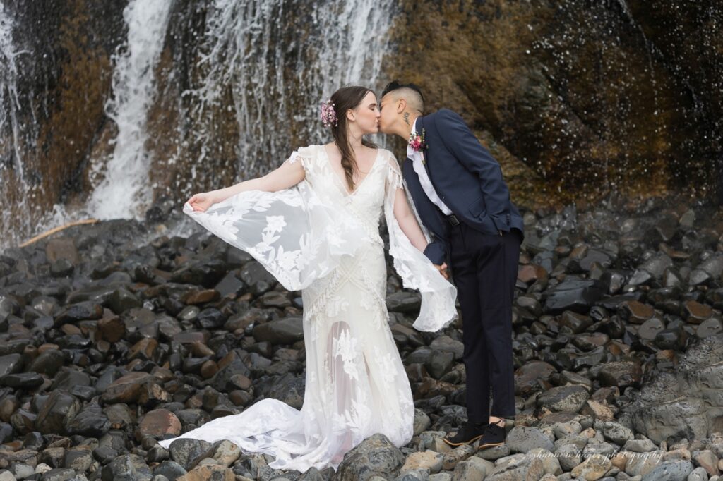 LGBTQ anniversary photos in cannon beach