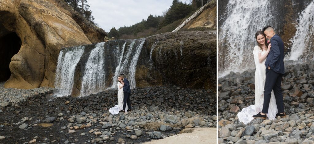 LGBTQ anniversary photos in cannon beach
