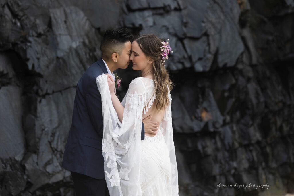 LGBTQ anniversary photos in cannon beach