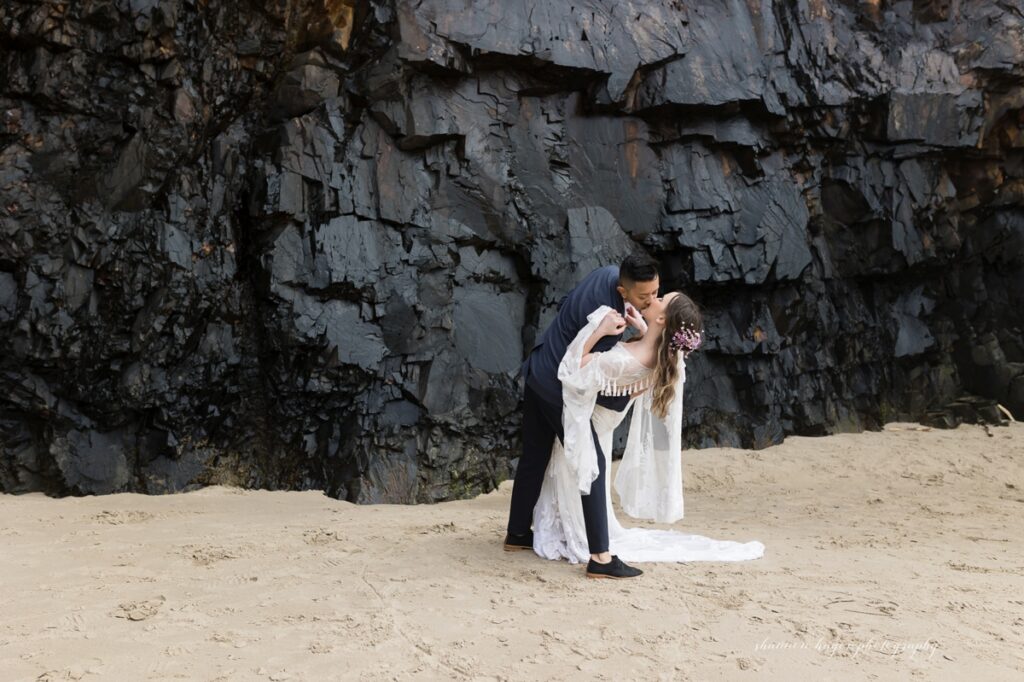 LGBTQ anniversary photos in cannon beach