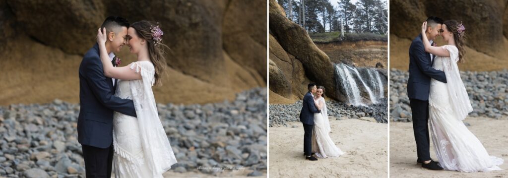 LGBTQ anniversary photos in cannon beach