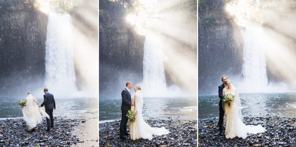 oregon waterfall elopement at abiqua falls