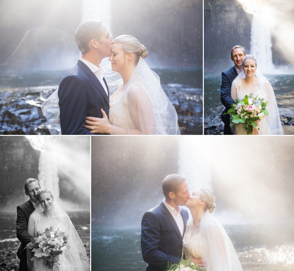 oregon waterfall elopement at abiqua falls