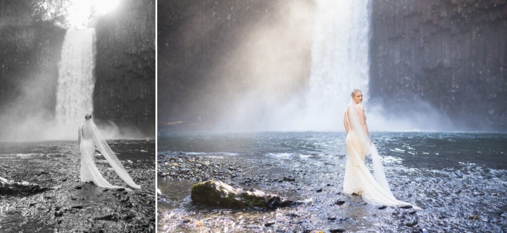 oregon waterfall elopement at abiqua falls