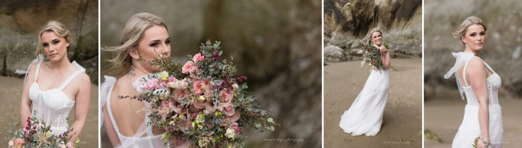 spring elopement photos at hug point