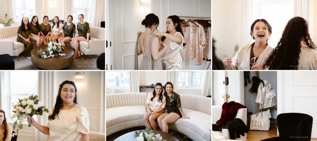 bridal suite at the Arc Light wedding venue in Oregon