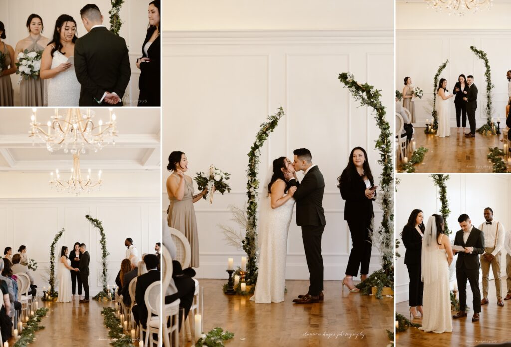 Wedding ceremony at the Oregon Arc Light venue