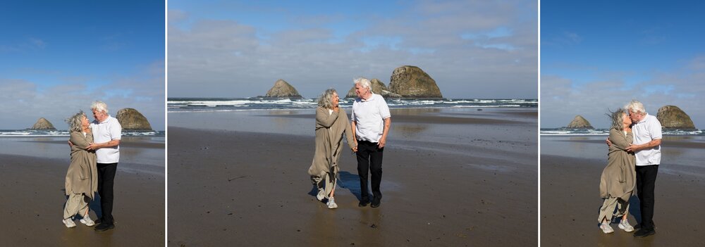 family photos on the beach