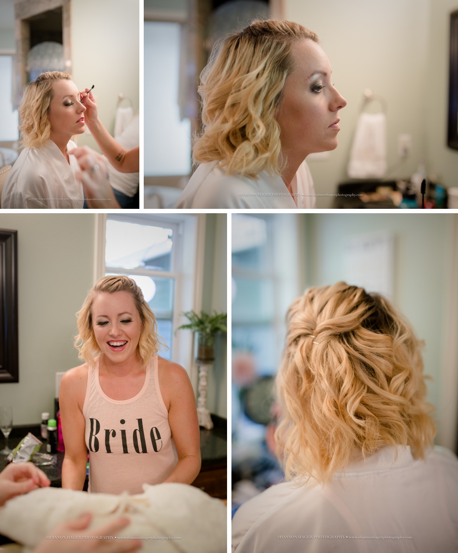 oregon wedding photographer, bride getting ready at home