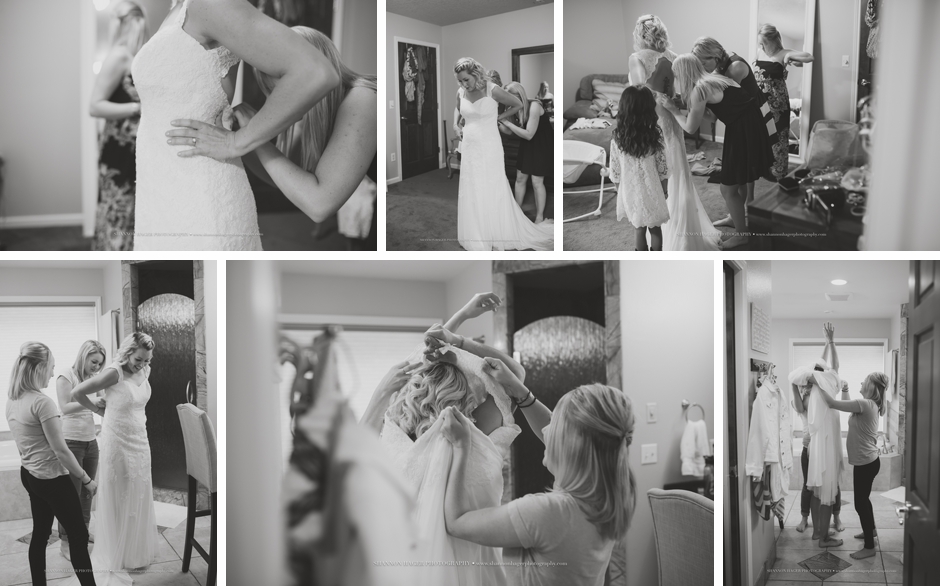 oregon wedding photographer, bride getting ready at home