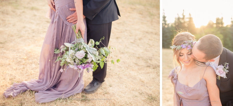 elopement photographer portland oregon, summer sunset lavender