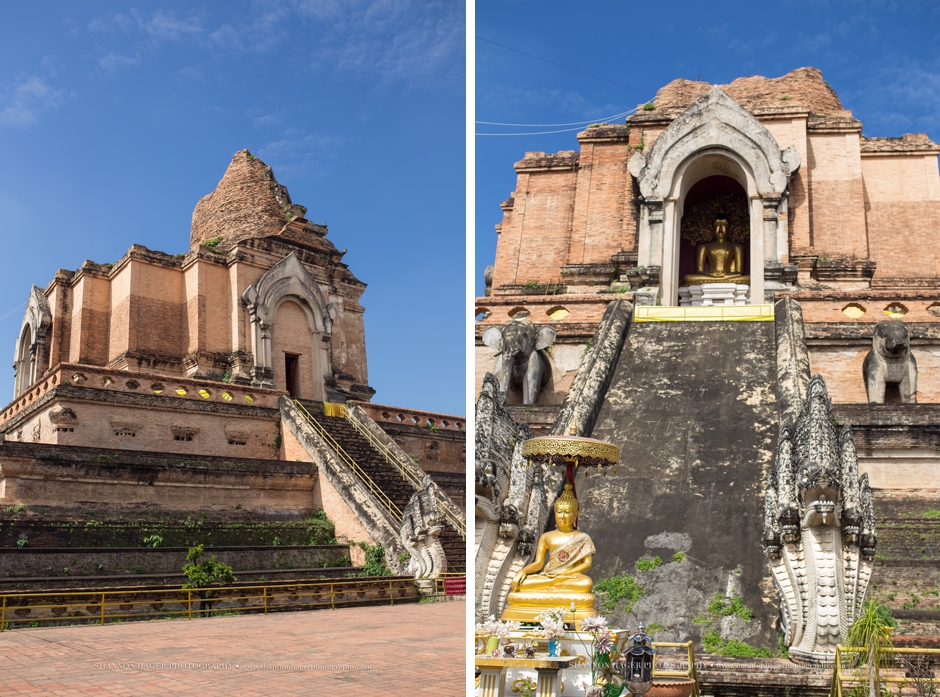 wat chedi luang, chaing mai thailand, travel photography