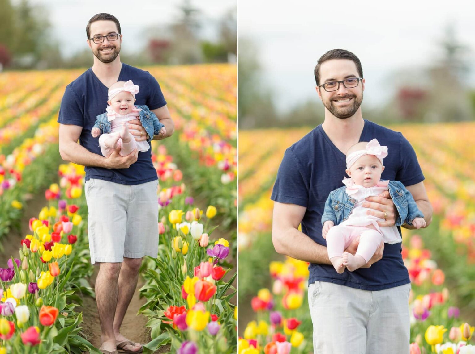 portland family baby photographer, spring tulip field photo session