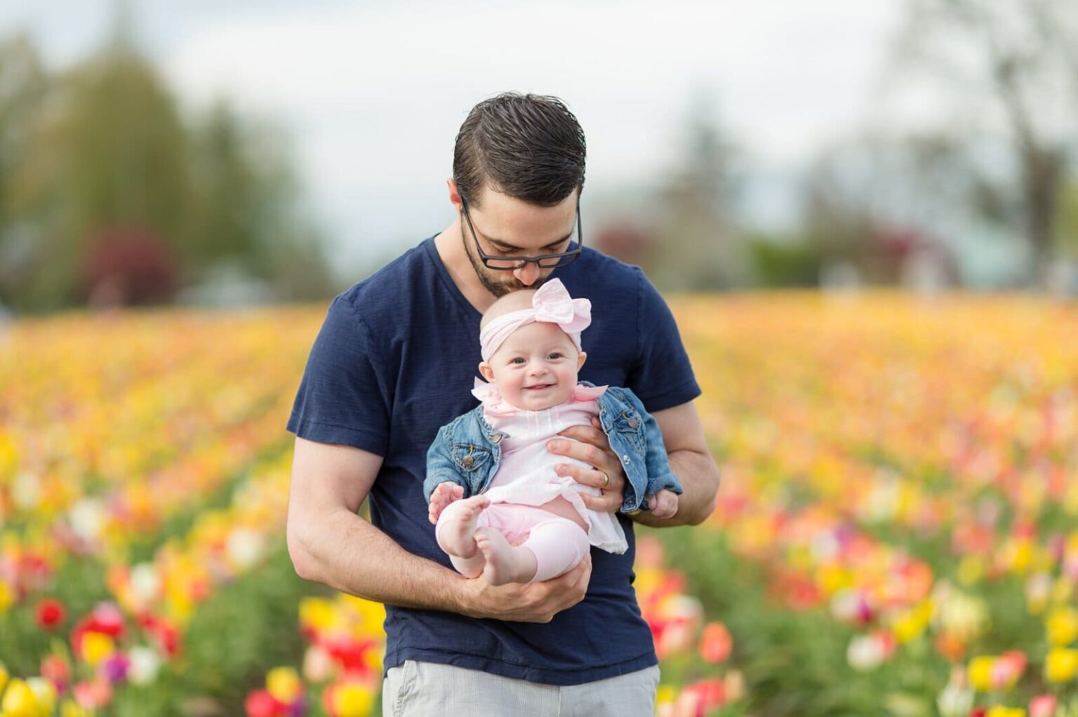 portland family baby photographer, spring tulip field photo session