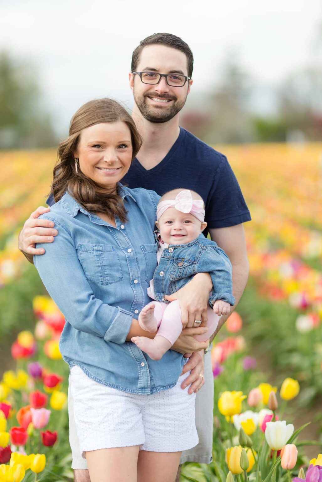 portland family baby photographer, spring tulip field photo session