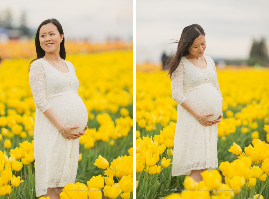 maternity photographer portland, wooden shoe tulip fields, spring maternity session