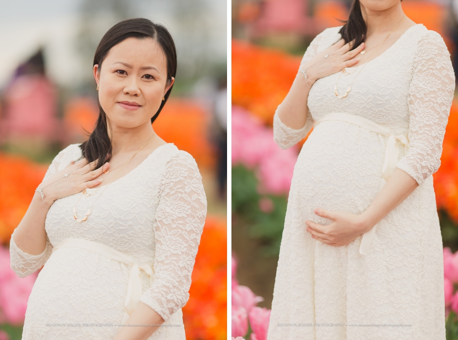 maternity photographer portland, wooden shoe tulip fields, spring maternity session