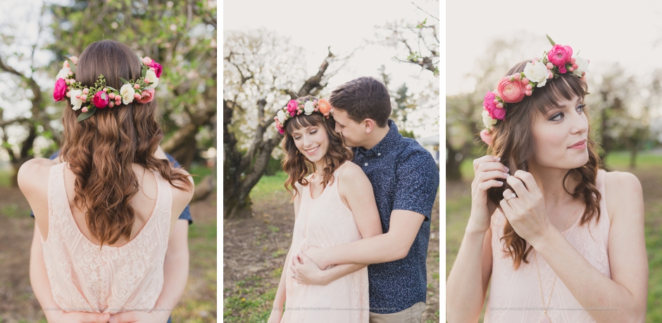 portland engagement photographer, farm wedding oregon, brenna burnett designs floral crown