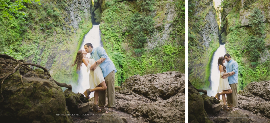 oregon elopement photographer, wahclella falls