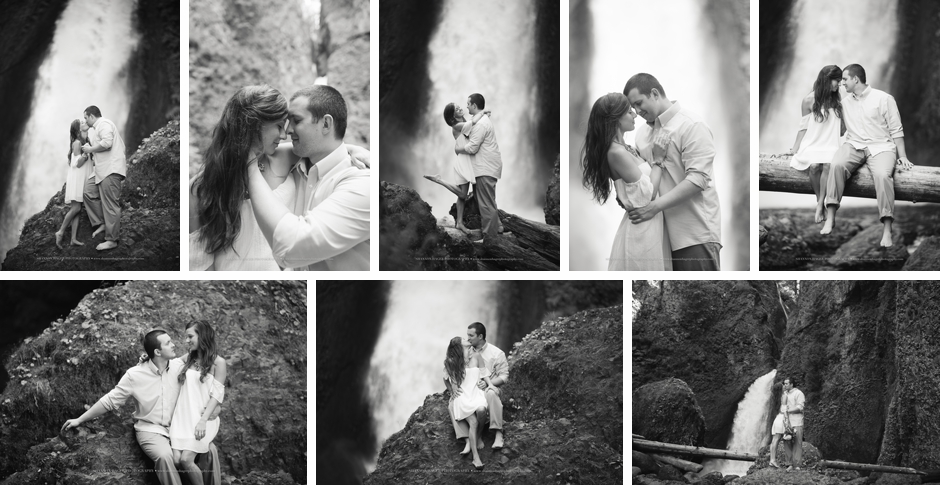 oregon engagement photographer, wahclella falls