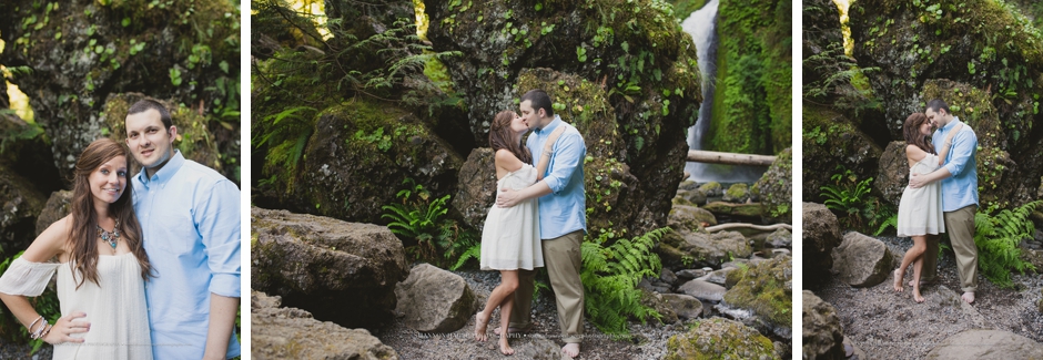 oregon engagement photographer, wahclella falls