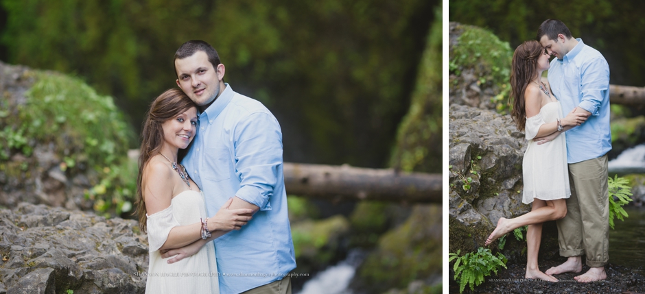 portland oregon engagement photographer, wahclella falls