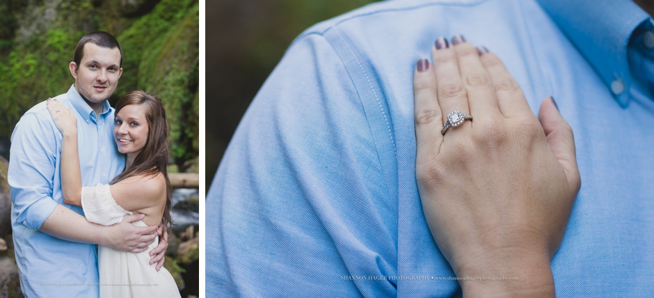 portland oregon engagement photographer, wahclella falls