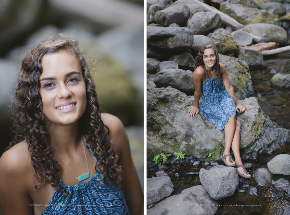 tigard senior photographer, wahcella falls photo session