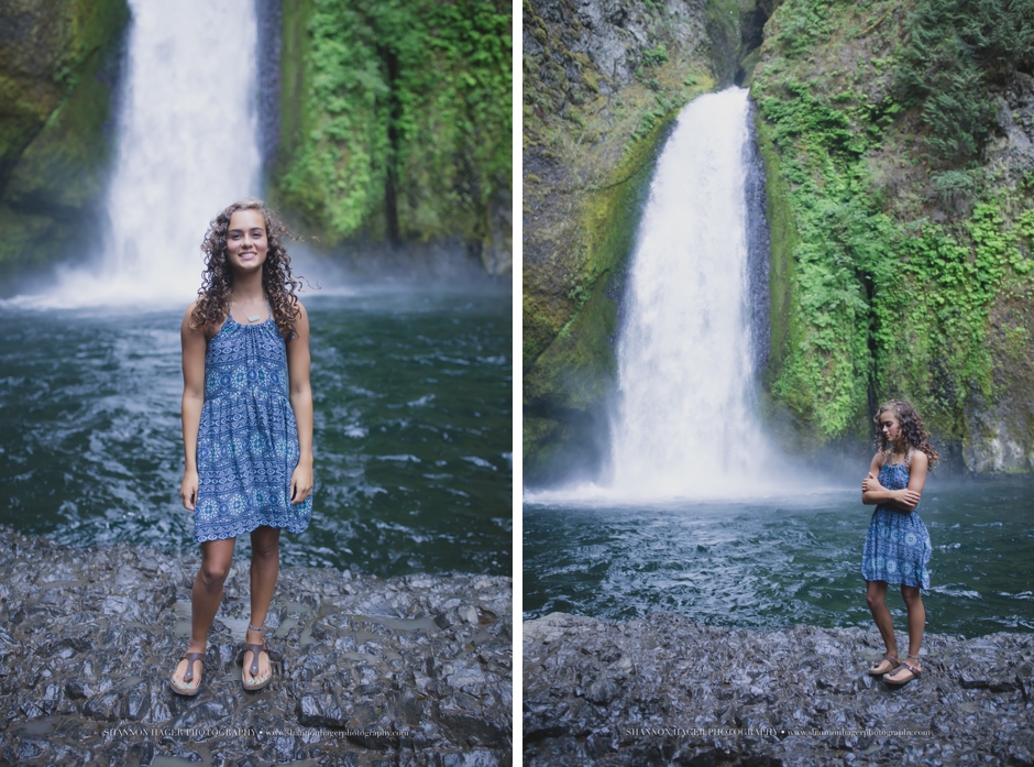 tigard senior photographer, wahcella falls photo session