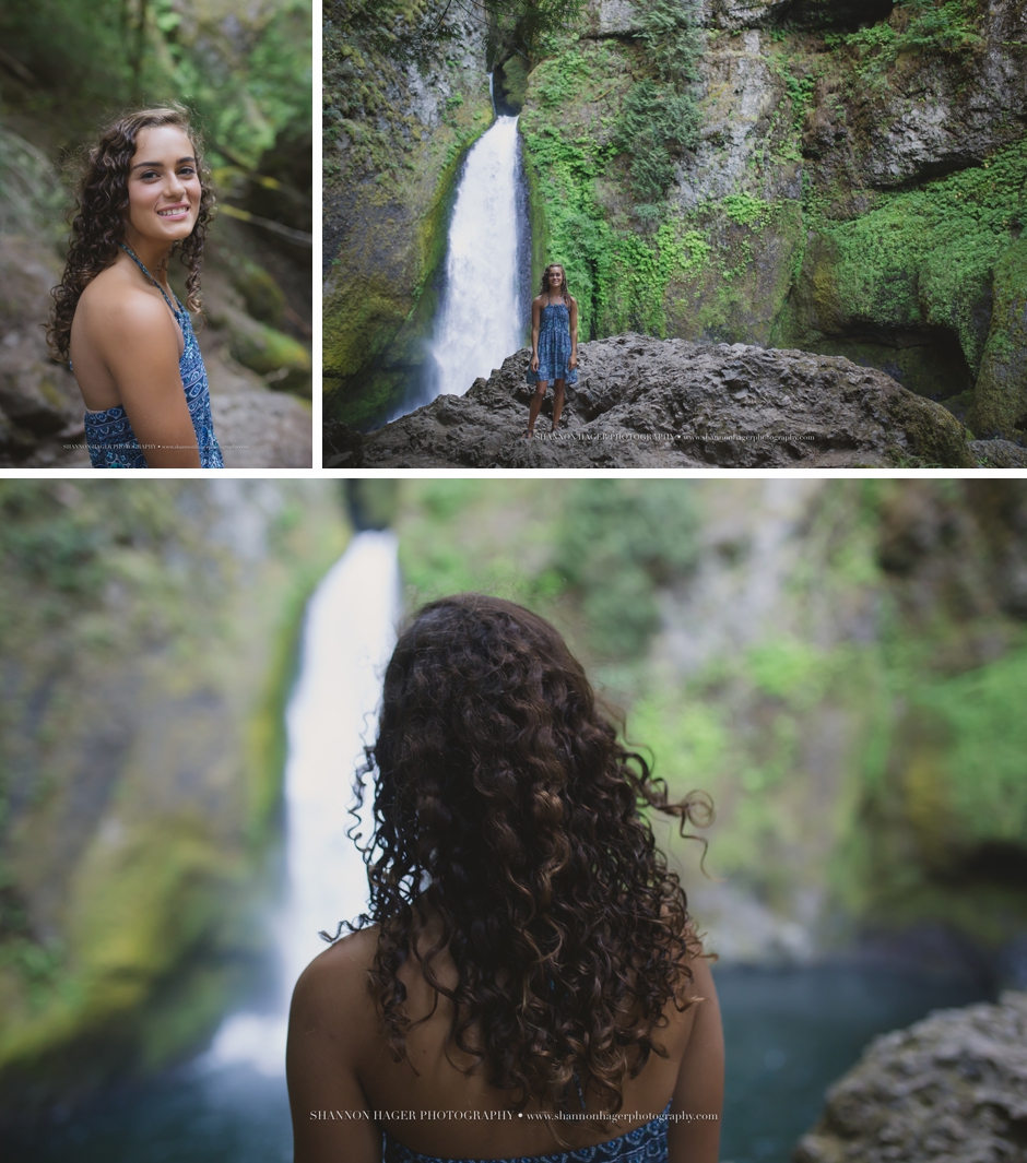 tigard senior photographer, wahcella falls photo session