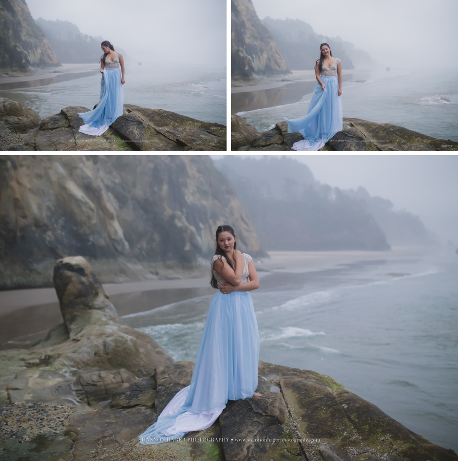 beach dance photographer, oregon coast photographer, senior, hug point