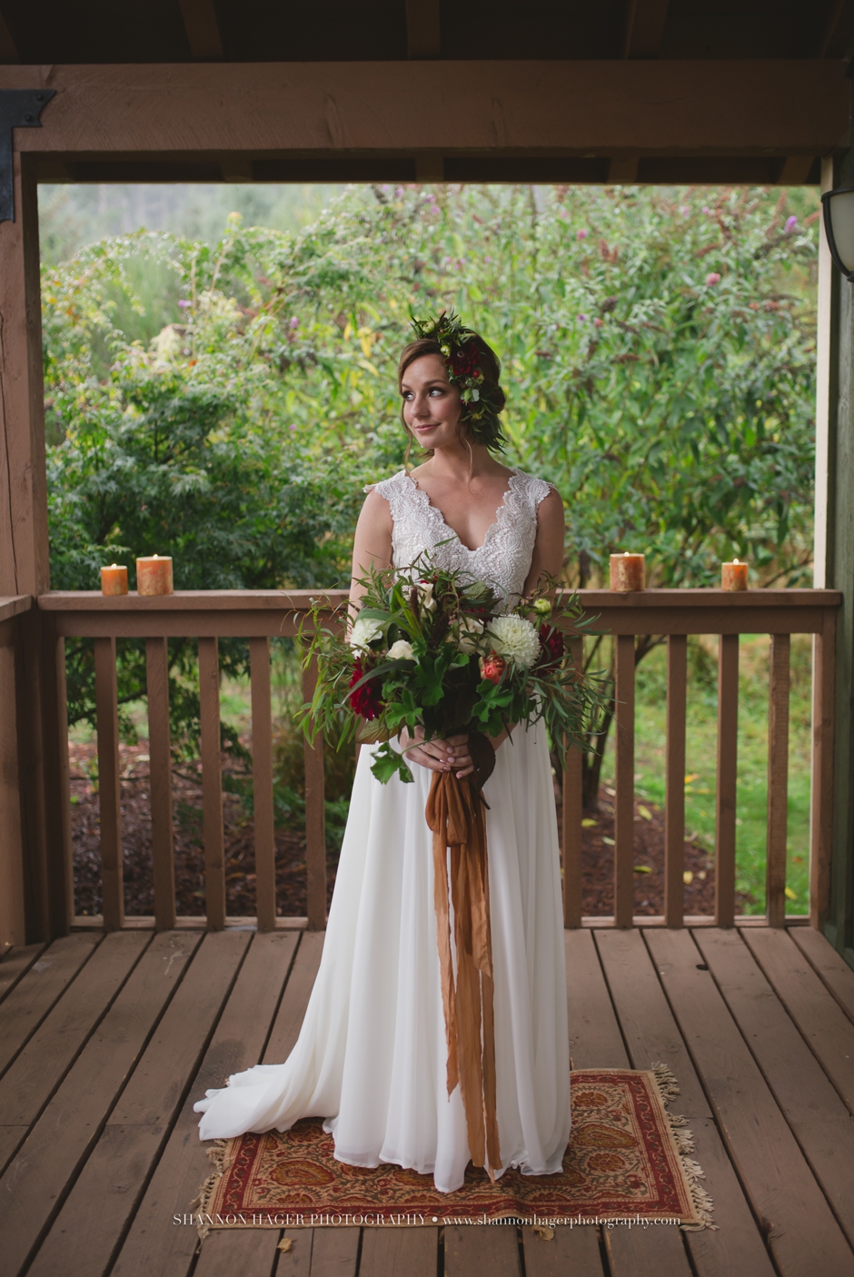 oregon elopement photographer, fall mountain gorge wedding, shannon hager photography