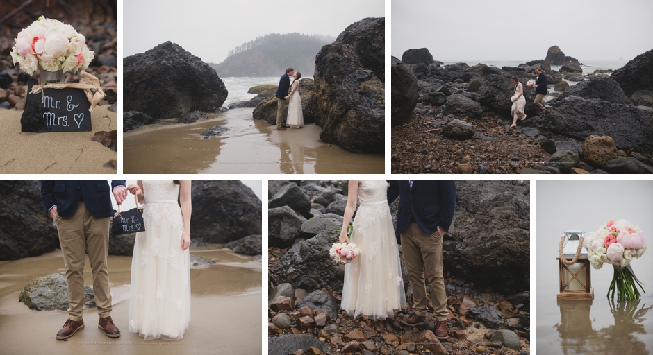indian beach oregon coast elopement, ecola state park wedding photographer, shannon hager photography, oregon coast wedding