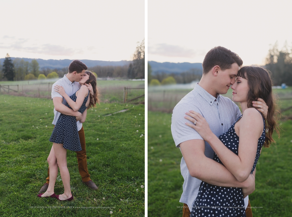 portland engagement photographer, shannon hager photography, farm barn engagement session in the spring