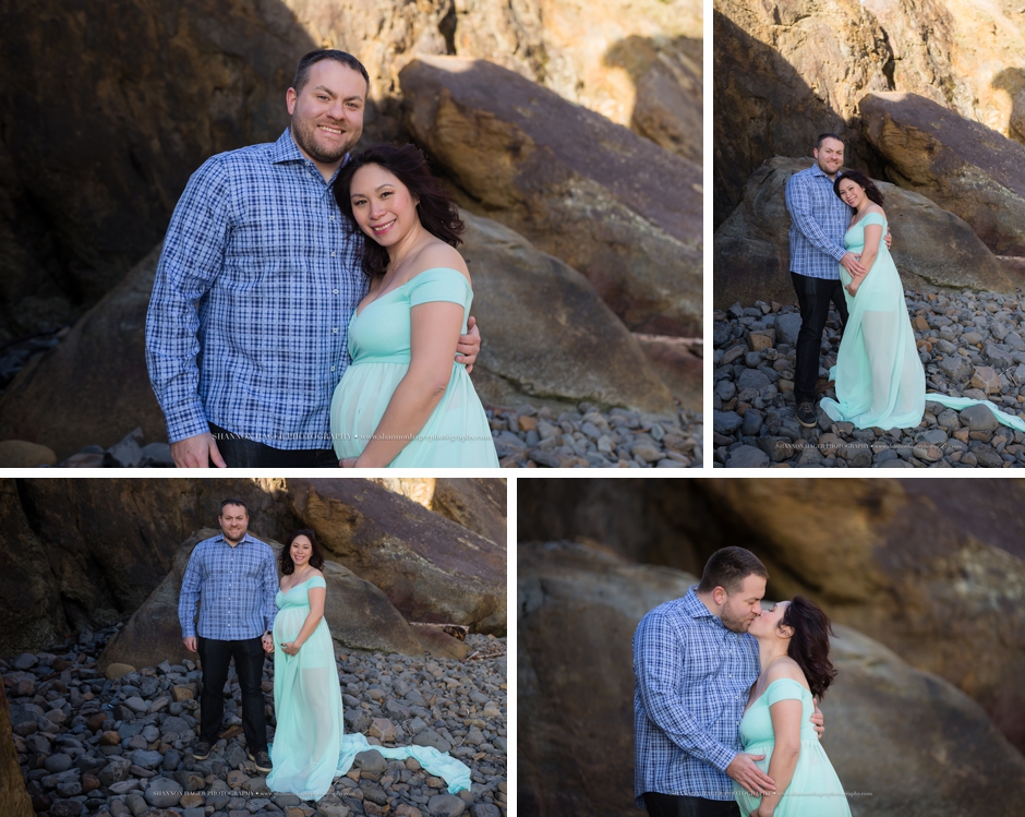 cannon beach hug point maternity photos, shannon hager photography, portland maternity photographer