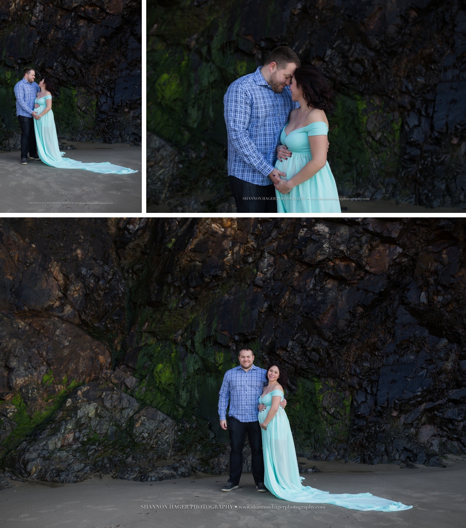 cannon beach hug point maternity photos, shannon hager photography, portland maternity photographer