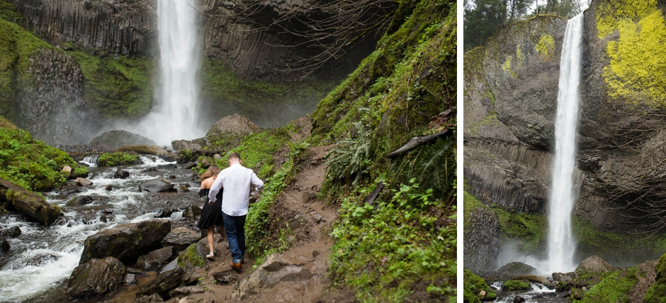 latourell falls engagement session, portland wedding photographer, waterfall photos, oregon elopement, shannon hager photography