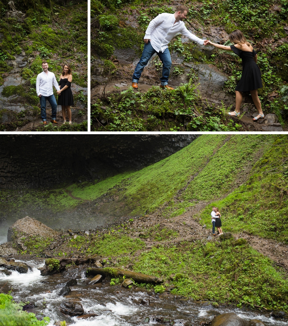 latourell falls engagement session, portland wedding photographer, waterfall photos, oregon elopement, shannon hager photography