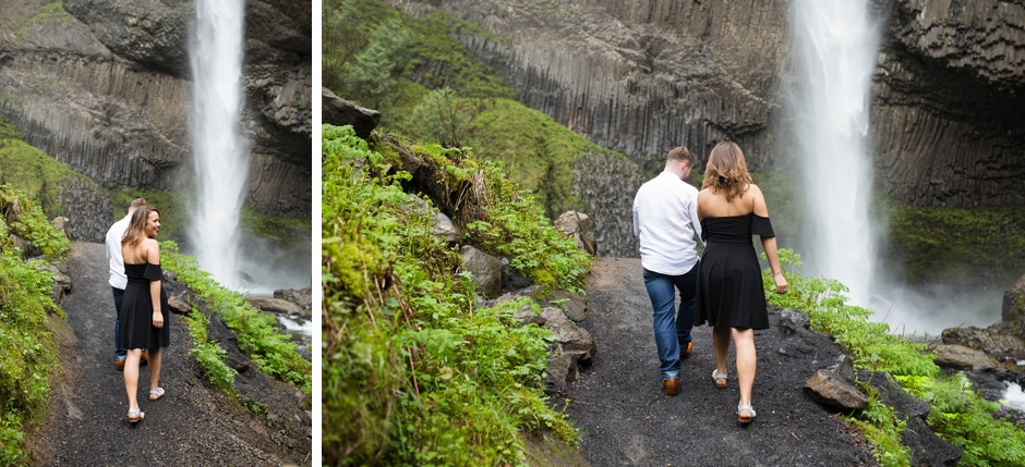 latourell falls engagement session, portland wedding photographer, waterfall photos, oregon elopement, shannon hager photography
