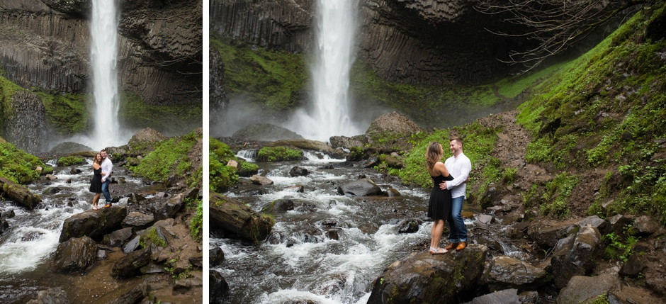 latourell falls engagement session, portland wedding photographer, waterfall photos, oregon elopement, shannon hager photography