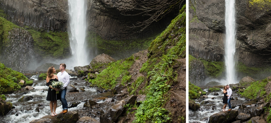 latourell falls engagement session, portland wedding photographer, waterfall photos, oregon elopement, shannon hager photography
