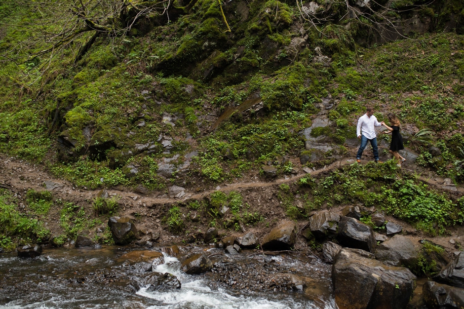 latourell falls engagement session, portland wedding photographer, waterfall photos, oregon elopement, shannon hager photography