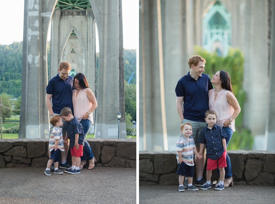 portland family photographer, family portraits portland oregon, cathedral park photo session, shannon hager photography