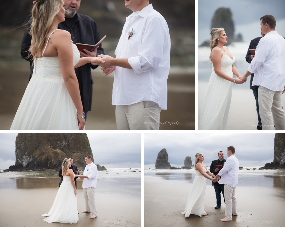 oregon coast destination elopement, beach wedding cannon beach, shannon hager photography
