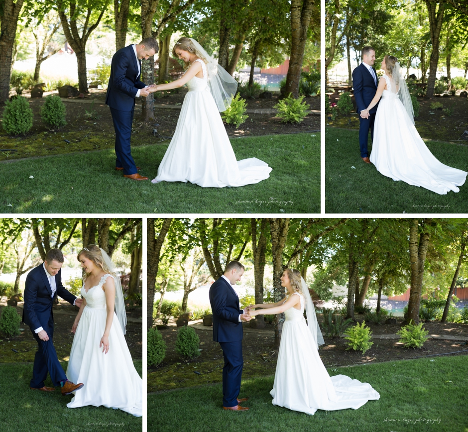 first look water oasis venue, portland wedding photographer, shannon hager photography