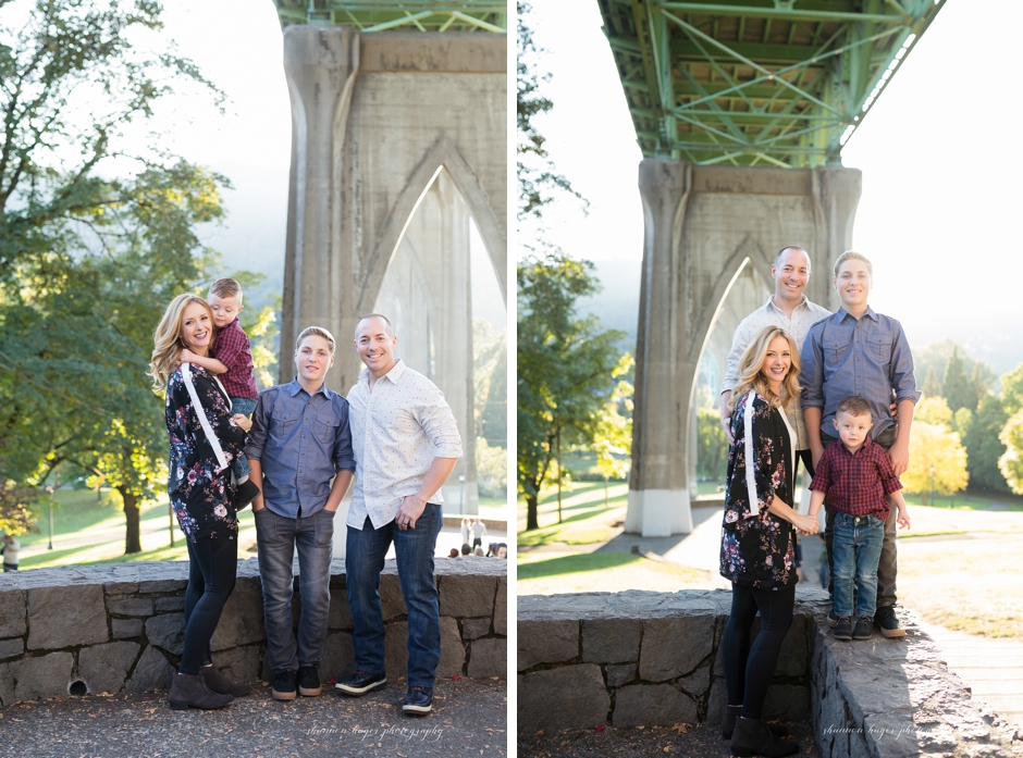 cathedral park portland fall family session, portland family photographer, shannon hager photography
