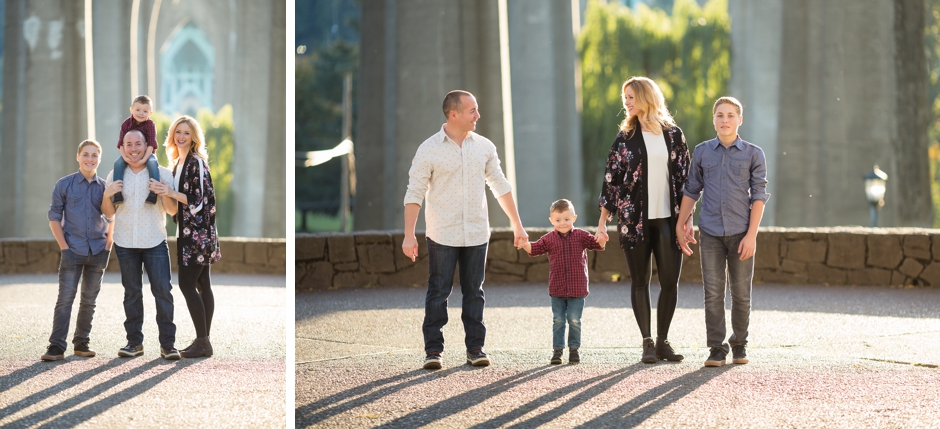 cathedral park portland fall family session, portland family photographer, shannon hager photography