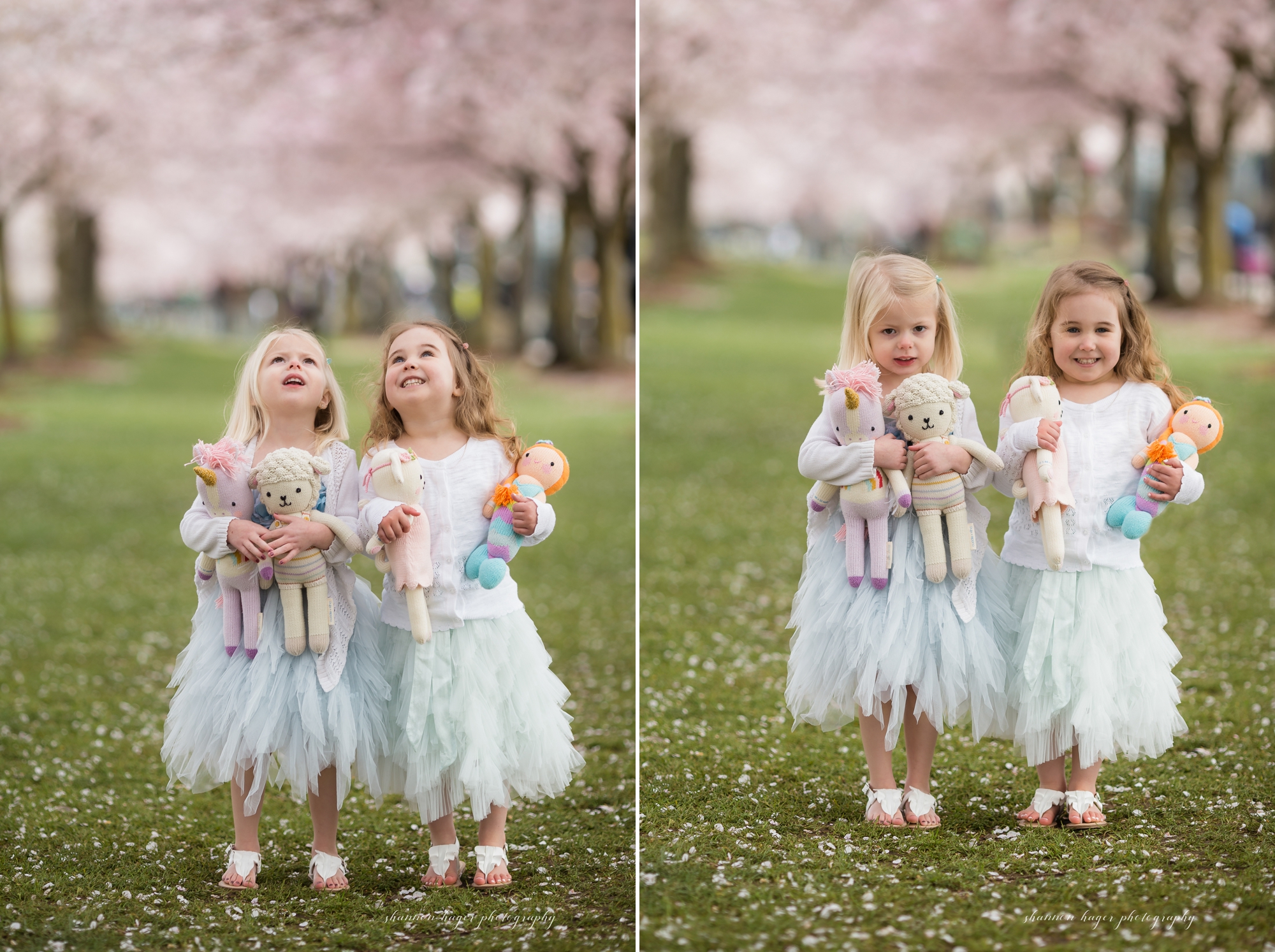 cherry blossom portland family photographer, tea party child photographer